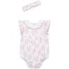 Little Me Clothes for Baby Girls’ Tulip Bubble with Headband, 3 to 12 Months(Floral)