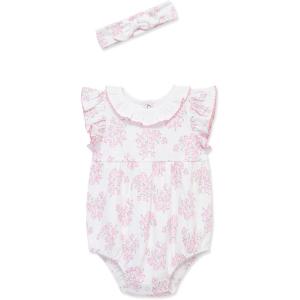 Little Me Clothes for Baby Girls’ Tulip Bubble with Headband, 3 to 12 Months(Floral)