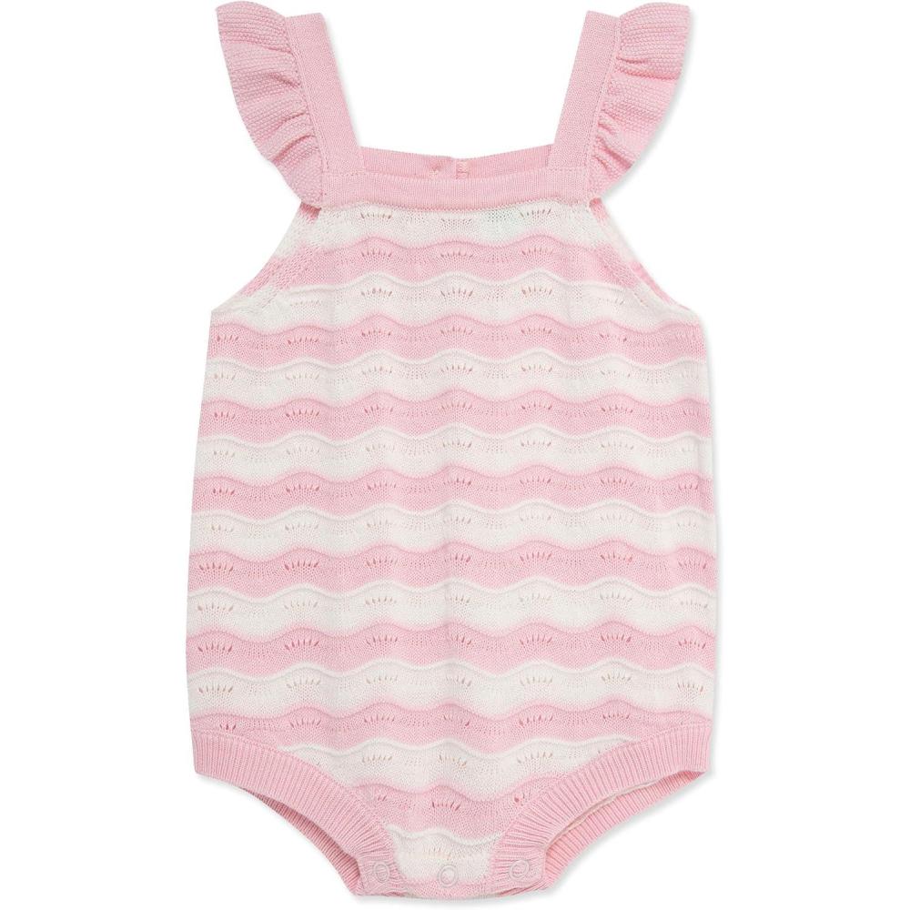 imageLittle Me Clothes for Baby Girls Curvy Stripe Knit Bubble 3 to 12 MonthsPink