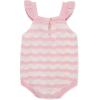 Little Me Clothes for Baby Girls’ Curvy Stripe Knit Bubble, 3 to 12 Months(Pink)