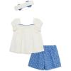 Little Me Clothes for Baby Girls’ Play Set with Headband, 12 Months – 4 Toddler(Blue)