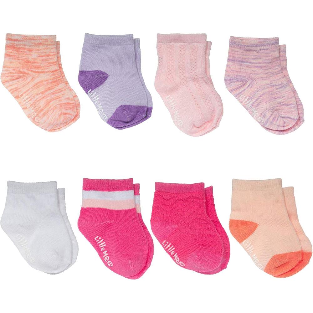 imageLittle Me Baby Girl Socks 8 Pairs 012 MonthsAssorted