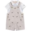Little Me – Baby Boy Puppies Woven Shortall Set