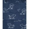 Little Me Clothes for Baby Boys’ Puppies Knitted T-Shirt and Shortall Set, Dark Denim Heather, 12 Months
