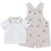 Little Me – Baby Boy Puppies Woven Shortall Set