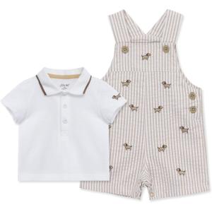 Little Me – Baby Boy Puppies Woven Shortall Set