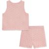 Little Me Clothes for Baby Girls’ Cherry Pointelle Set, 3 to 12 Months(Pink)