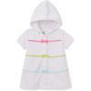 Little Me Clothes for Baby Girls’ Swimsuit Hooded Cover-Up, 6 Months – 4 Toddler(Bright White)