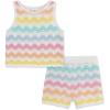Little Me Clothes for Baby Girls’ Cherry Pointelle Set, 3 to 12 Months(Multi Stripe)