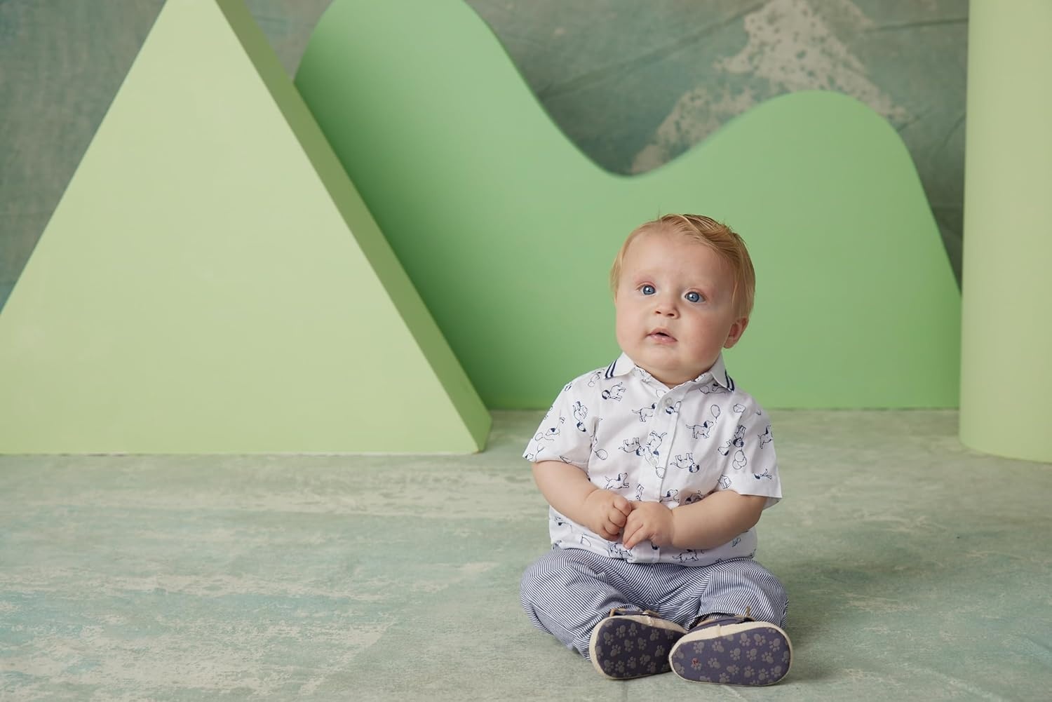 image:imageLittle Me Baby Boys 2Piece Collared Shirt and Pant Set 1224 Months