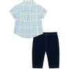 Little Me Baby Boys’ 2-Piece Collared Shirt and Pant Set, 12-24 Months