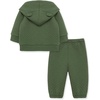 Little Me Baby Boys’ Essential Solids Quilted 2-Piece Navy Blue Quilted Zip Up Hoody and Pant Set, 0-12 Months