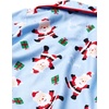 Little Me Baby Boys’ and Girls’ Christmas Holiday Santa Print Pajamas(Blue)