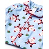 Little Me Baby Boys’ and Girls’ Christmas Holiday Santa Print Pajamas(Blue)