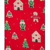 Little Me Baby Boys’ and Girls’ Christmas Holiday Santa Print Pajamas(Lipstick Red Ginderbread)