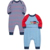 Little Me Clothes for Baby Boy’s 2-Pack Coverall Footie Rompers