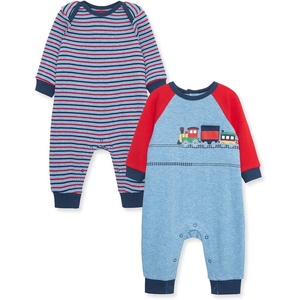 Little Me Clothes for Baby Boy’s 2-Pack Coverall Footie Rompers