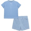Little Me Clothes for Baby Boys’ Terry Short and Polo Shirt Set(Della Robbia Blue)
