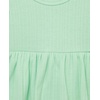 Little Me Simply Essential Solids 100% Organic Clothes for Baby Girls’ Dress and Headband Set, 3-12 Months(Green)