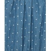 Little Me Clothes for Baby Girls’ 100% Cotton Woven Romper and Headband Set(Chambray Blue)