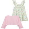 Little Me Clothes for Baby Girls’ Knit Dress and Cardigan Sets, 12 Months – 4 Toddler(Green)